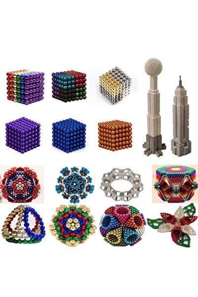 Genel Markalar RENKLİ 216 ADET MIKNATIS NEOCUBE MIKNATIS 5MM NEODYUM STRES OYUNU