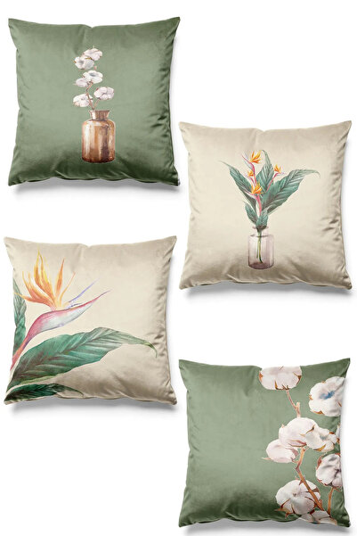 ALAMODECOR Πράσινο, λευκό χρώμα, με σχέδιο Starlite, διπλής όψης, ψηφιακό σετ με τύπωμα τεμαχίων με κάλυμμα μαξιλαριού ριχτάρι