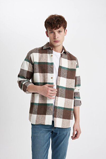 DeFacto Regular Fit Checked Lumberjack Long Sleeve Shirt X9395Az23Au