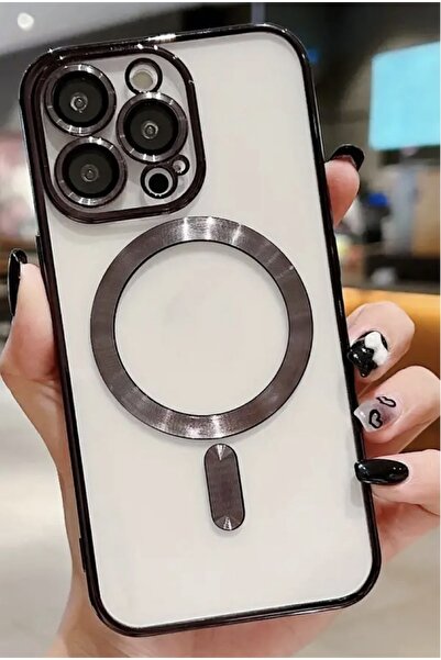 OVADA İphone 14 Pro Max Uyumlu Kamera Lens Korumalı Lazer Magsafe (Kablosuz Şarj Destekli) Kılıf