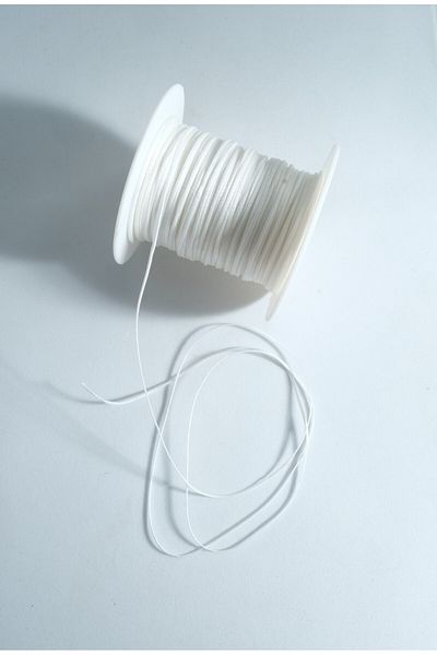 Eskişehir hobi sanat Pearlescent White Color 1.0 Mm 50 Meters Waxed Thread Saddler Leather Sewing Thread Necklace Jewelry Design Bracelet Thread