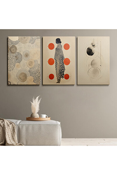 HOMEPACK Set 3 Pictură Perete Pânză Tablou Pânză Boho Clasic Modern HP179