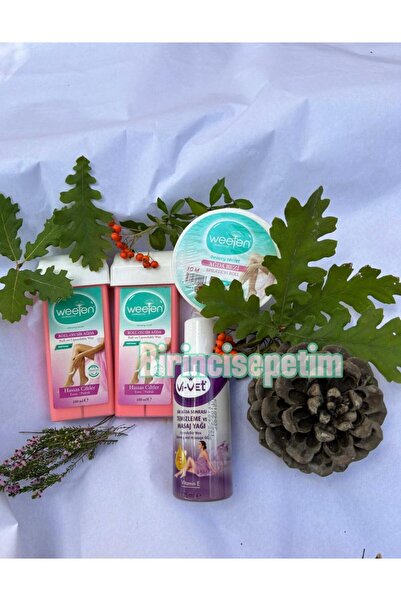 VANCL 4'lü Mini Set(2 Adet Kartuş Ağda+10 m. Ağda Bezi+ Ağda Temizleme ve Masaj Yağı) hediyeli ürün