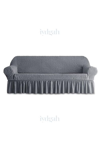 IYDGAH Lycra Elastic 3-Piece Wrapped Sofa Set - Gray Color, 1 Piece