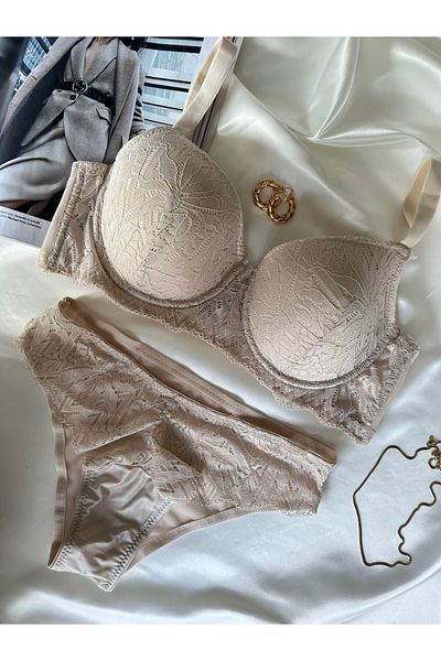 dem merys Lace Unsupported C Cup Bra Set
