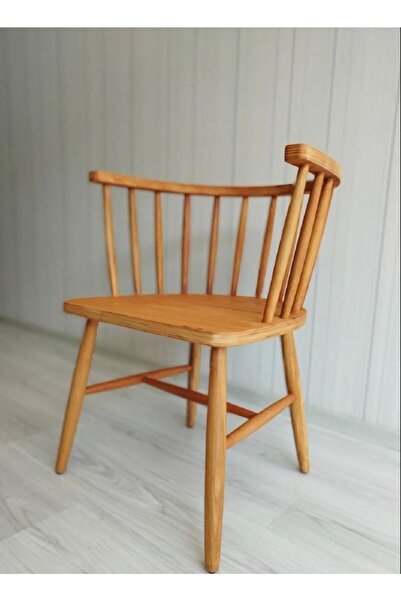 EHM Ahşap Mobilya Dekorasyon Omurga Sandalye Ham Ahşap Vernikli