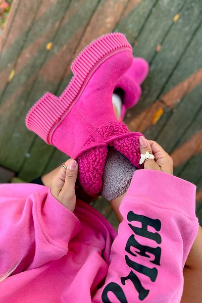 Shoebutik Μπότες Dublin Fuchsia Suede
