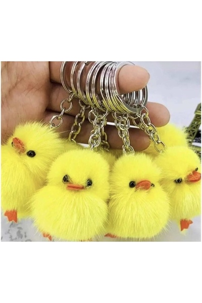 glareaccessories Sevimli Civciv Peluş Anahtarlık Çanta Süsü ve Hediyelik