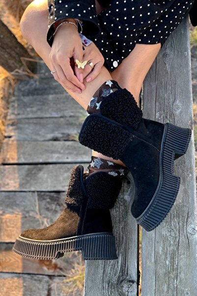 Shoebutik Dublin Siyah Süet Bot