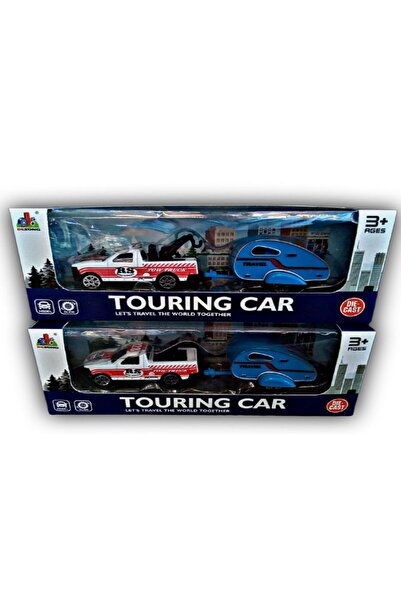 Classical Mini Die Cast Car Karavan Metal Araba Pickup Çekici 2 parça 14cm Oy...
