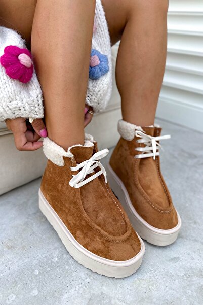 Shoebutik Dominique Tan Suede Μπότες