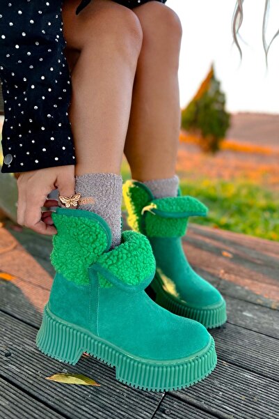 Shoebutik Μπότες Dublin Green Suede