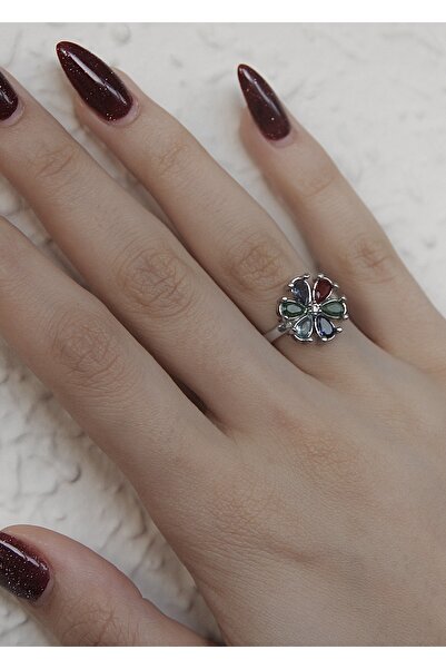 takıtarzım خاتم من الفضة بحجر اللوتس الملون