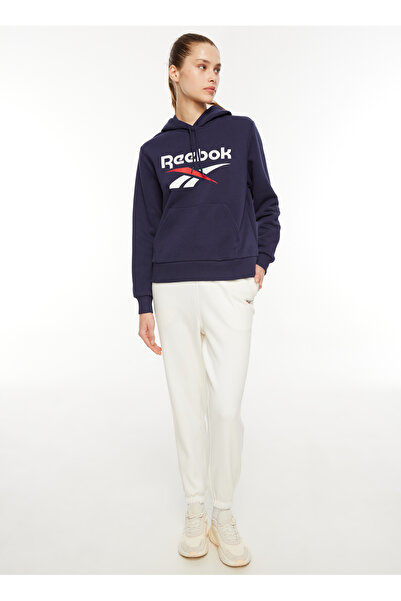 Reebok Lacivert Kadın Yuvarlak Yaka Sweatshirt IQ4428 RI BL FLEECE HOODIE