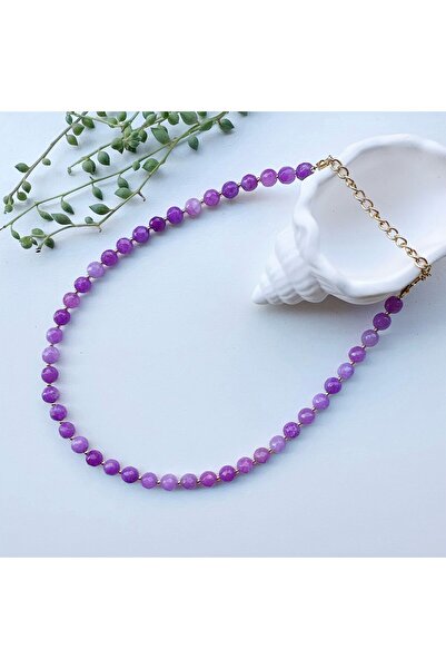 wanwa aksesuar Globe Amethyst and Hematite Necklace