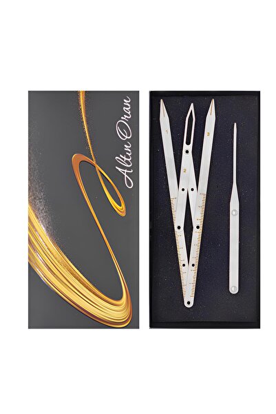 Genel Markalar 1 Adet Microblading Kaş Ölçüm Cetveli, Kalıcı Makyaj Altın Ora...