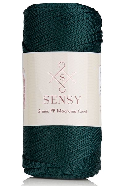SENSY 2 مم - 200 جرام خيط بوليستر مكرامية أخضر 230 متر خيط بوليستر مكرامية حبل إضافي وخيط حقيبة