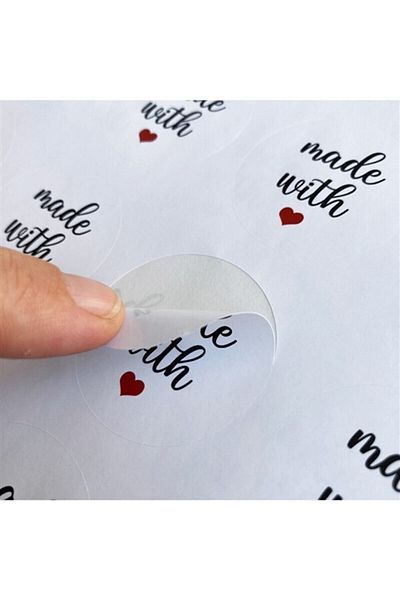 anka design Coated Sticker (4x4cm) 48 Pieces - Made With - White Background