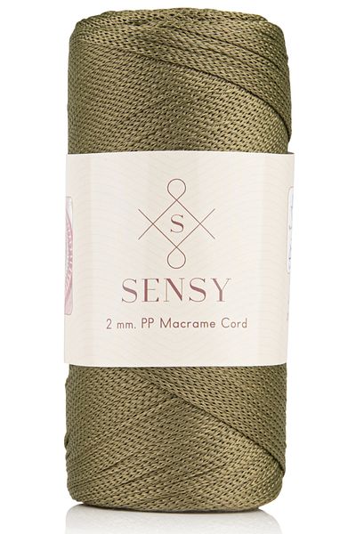 SENSY 2 Mm - 200 gr Polyester Macrame Thread Khaki 230 M Polyester Macrame Thread Suppla Rope And Bag Thread