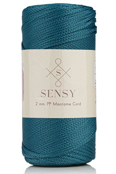 SENSY 2 مم - 200 جرام حبل مكرامية بوليستر أزرق بترولي 230 متر بوليستر مكرامية حبل ملحق وحبل حقيبة