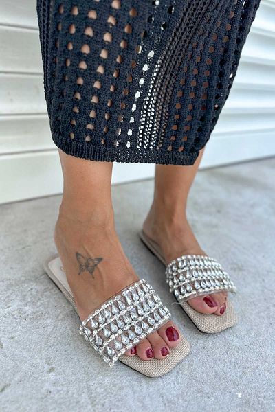 Shoebutik Kozzy Straw Slippers
