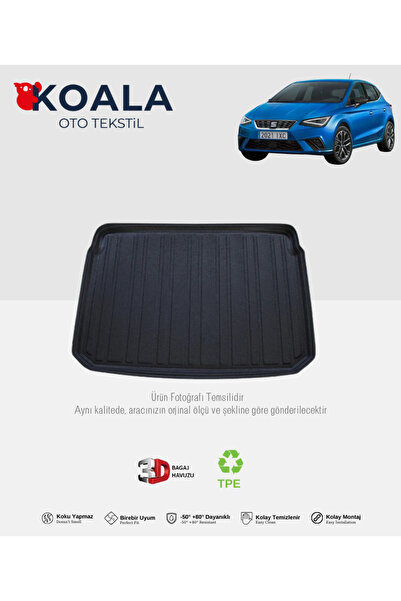 KoalaOtoTekstil Seat İbiza Hatchback (Üst Bagaj) (2022 ve Sonrası) 3d Bagaj H...