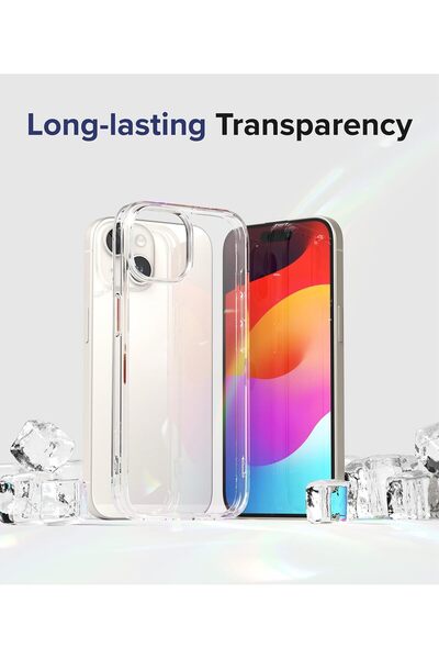 m.tk moveteck İphone 15 Kılıf Kamera Yükseltili Şeffaf Premium Sert Kapak Köşe Korumalı Anti-Grade Display