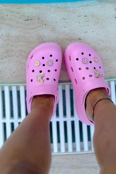 Shoebutik Δερμάτινες παντόφλες Zuzu Powder