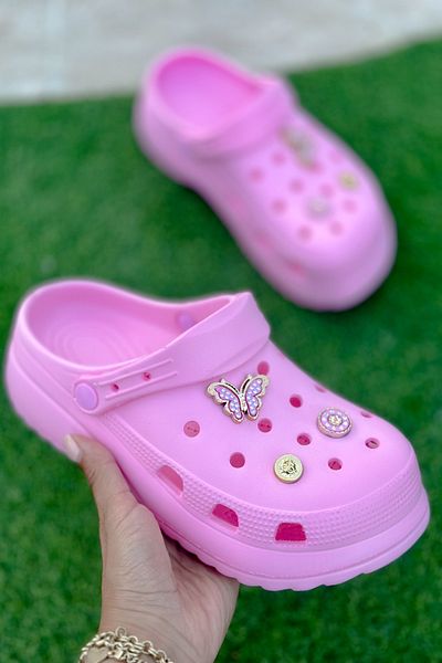 Shoebutik Δερμάτινες παντόφλες Zuzu Powder
