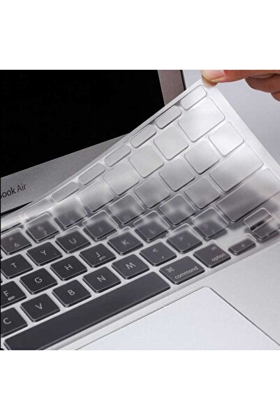 Fibaks Apple Macbook Air 2020 13 Inc M1 M2 A2337 / A2179 Compatible Transparent Liquid And Dust Protector Turkish Q Keyboard
