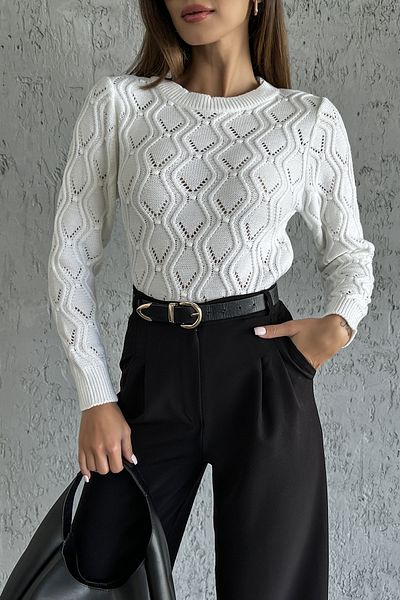 Nosia Geometric Patterned Hole Knitwear Sweater