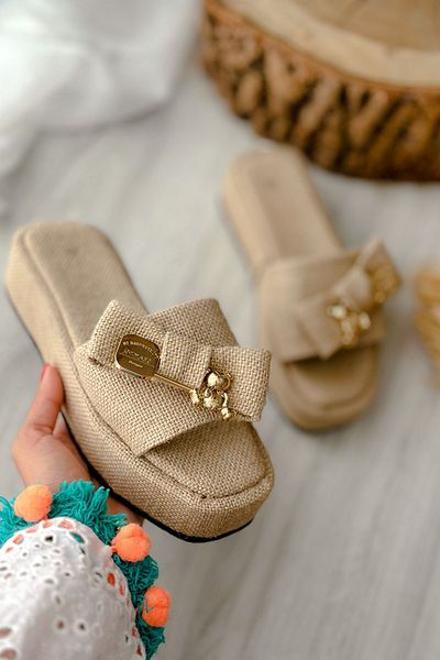 Shoebutik Ψάθινες παντόφλες Dolly