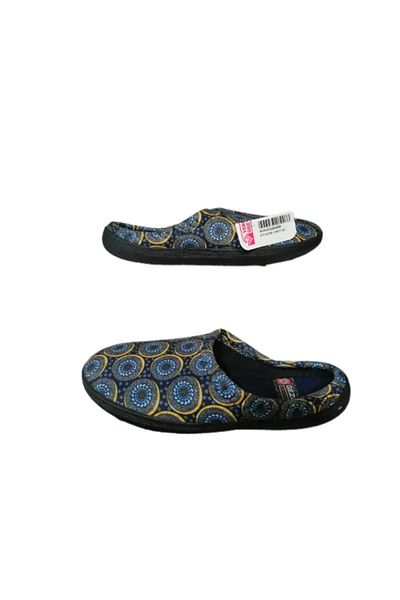 GEZER Women's Smoke-Yellow Round Patterned Indoor Slippers