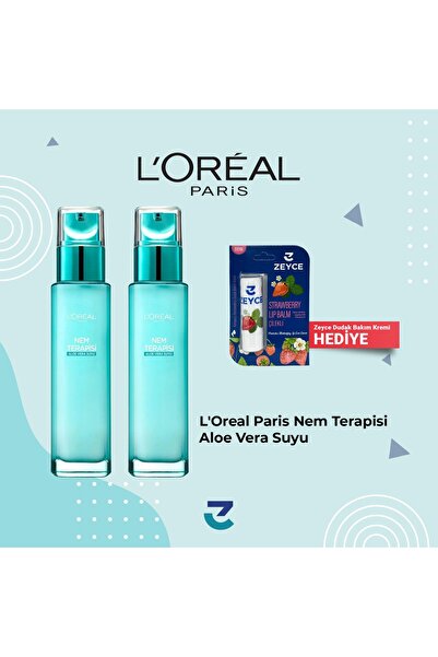 L'Oreal Paris Nem Terapisi Aloe Vera Suyu Normalden Kuruya Ciltler Için Nemlendirici Krem 2'li Set