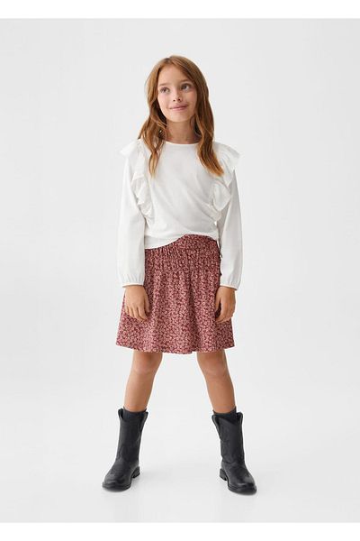 MANGO Kids Fusta Burgundy Pentru Copii