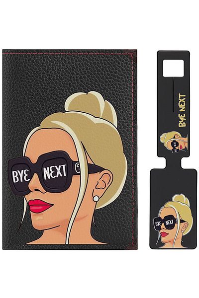 Cekuonline Leather Passport Cover and Suitcase Tag Silicone Luggage Tag Completely Handmade ByeNext