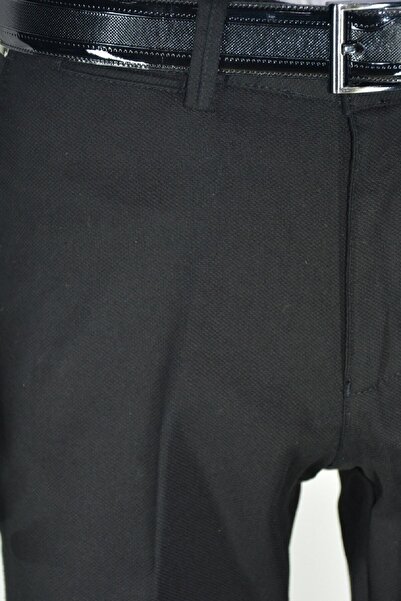 Ege Erkek Giyim Dostumgiyim Ανδρικό παντελόνι από ύφασμα πολυβισκόζης μαύρο