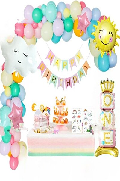 DÜVENCİ TİCARET مجموعة بالونات عيد الميلاد ذات اللون الوردي، مجموعة حفلات بال...