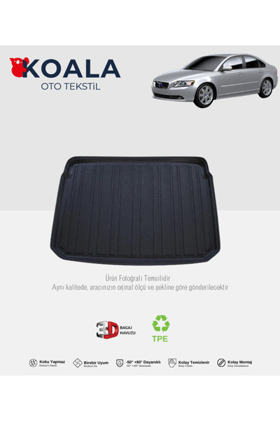 KoalaOtoTekstil Volvo S40 (2005-2016) 3d Bagaj Havuzu