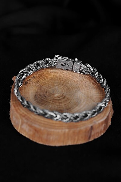 ENCİLİ SİLVER 925 Ayar Gümüş Hasır Örgü Model Bileklik