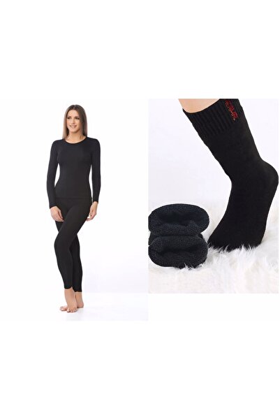 jilly jo Set de lenjerie de corp și de jos, neagră, termică, anti-transpirați...