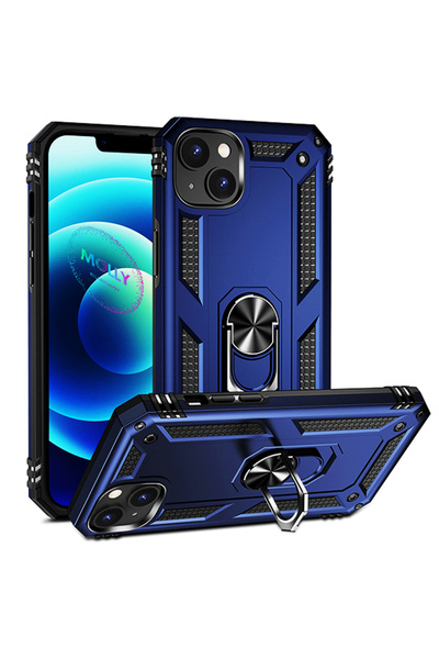 Molly Technology حافظة سيليكون بتصميم خاتم ميجاترون باللون الأزرق الداكن لهات...