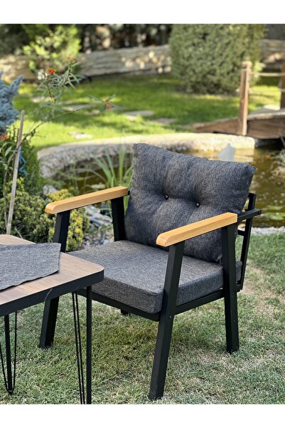 Kırlenta ERCİYES TEKLİ ANTRASİT BAHÇE TAKIMI BAHÇE MOBİLYASI