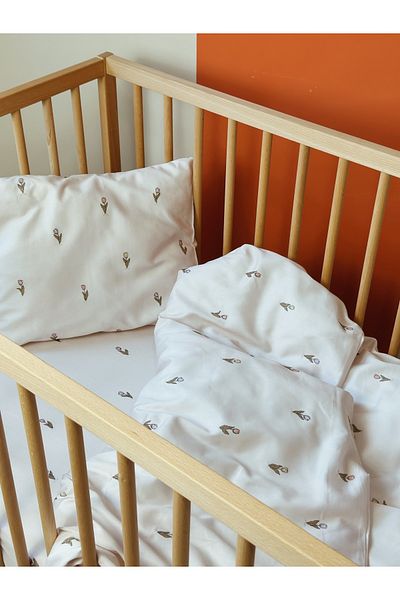 Pithy Tulip Cotton Baby Duvet Cover Set (100X150CM)-vintage Floral