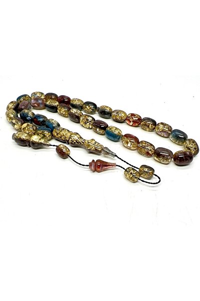 Tesbih Dükkanı Arif BARAN usta işi altın parçacıklı space stone tesbih.