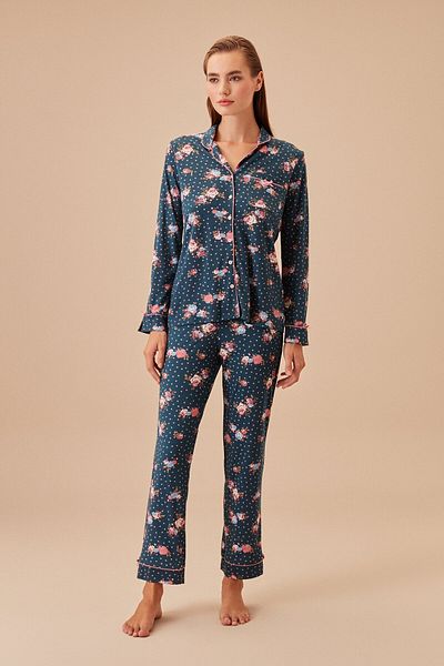SUWEN Young Mother Masculine Pajama Set