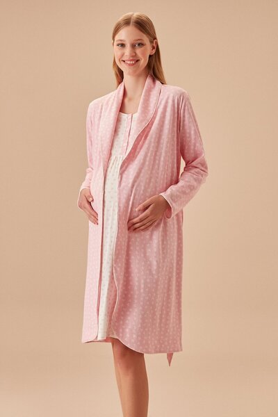 SUWEN Bow Long Dressing Gown