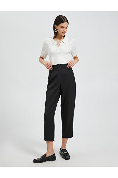 Koton Crop-Strickpullover mit kurzen Ärmeln