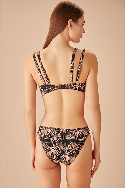 SUWEN Yanı Pileli Desenli Bikini Alt