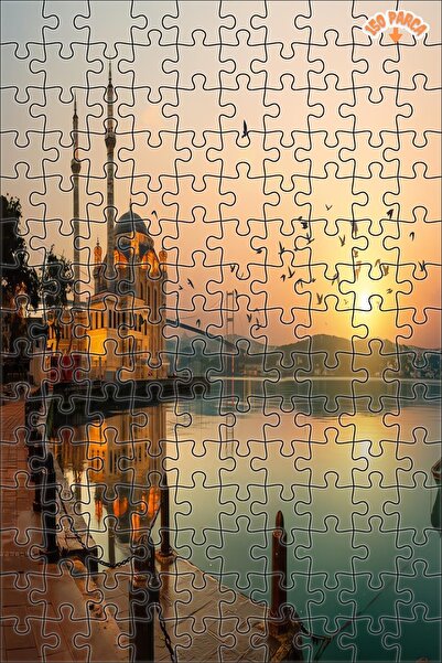 Teona Ahşap Ortaköy Camisi Ve İstanbul Boğazı Çift Katlı Çerçeveli Asılabilir...